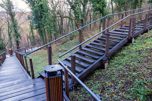 Wood pathwalk in Somogyvár