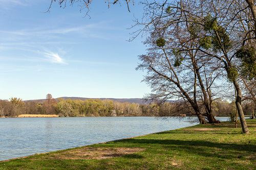 Cseke lake at the English garden in Tata