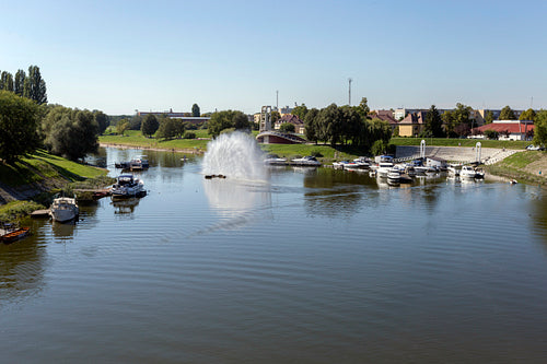 Sugovica riverbank in Baja, Hungary