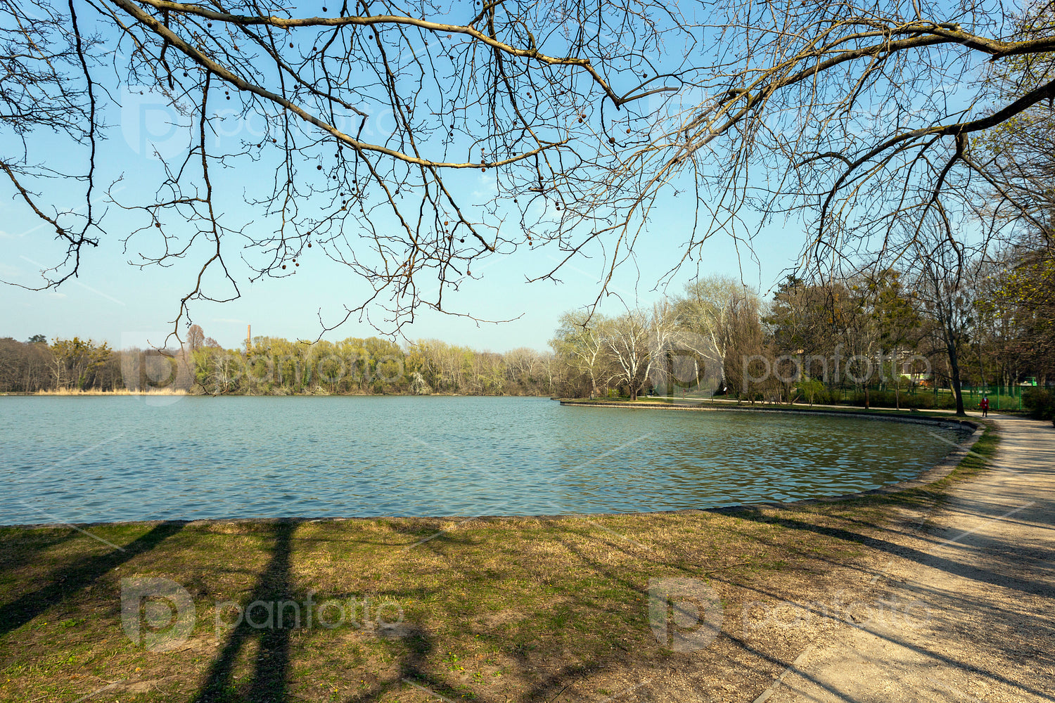 The Cseke lake in Tata, Hungary.