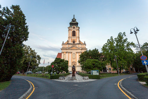 The Baroque abbey church of Szentgotthárd