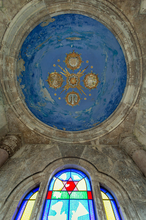 The ceiling of the Schossberger mausoleum in Aszód,
