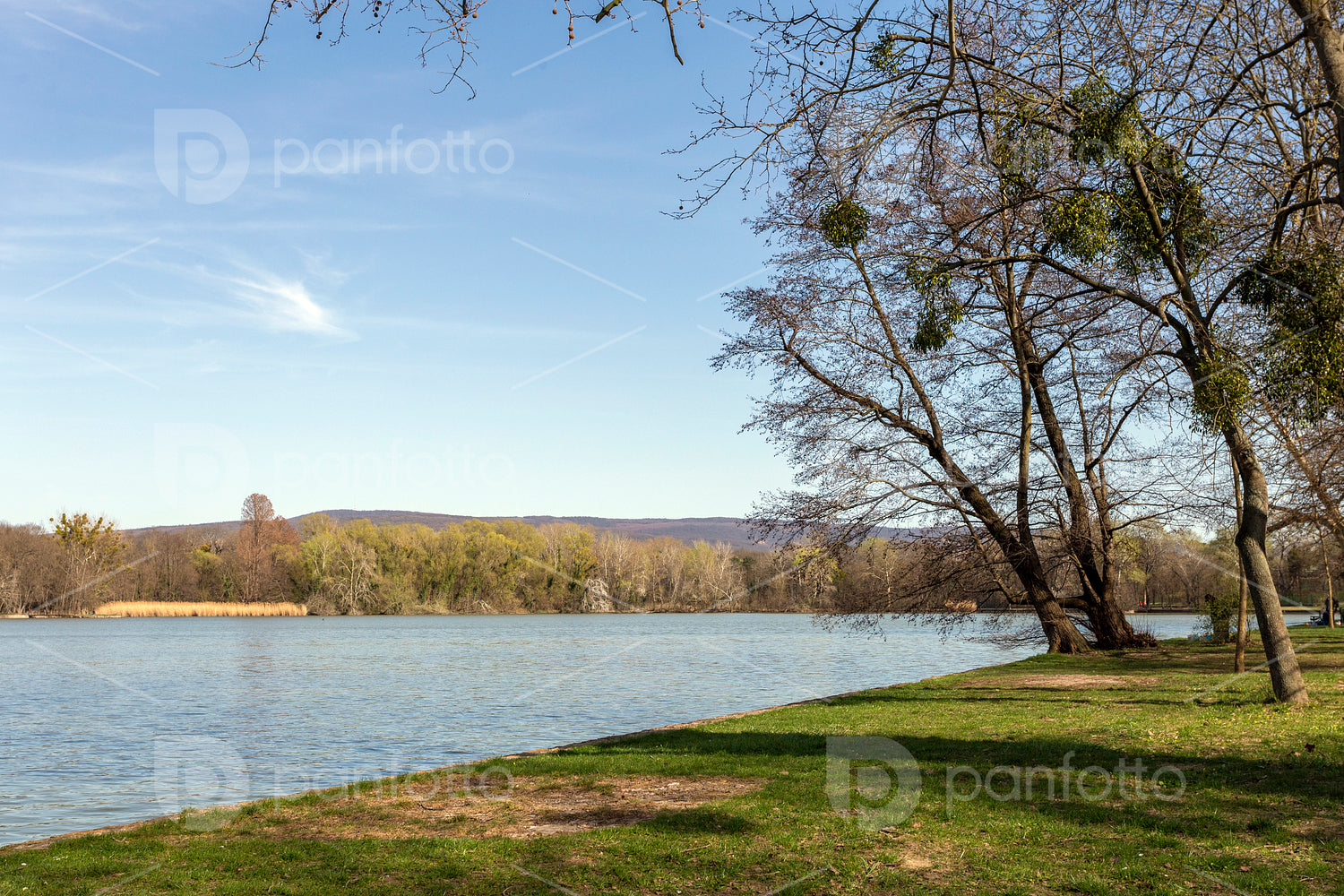 Cseke lake at the English garden in Tata