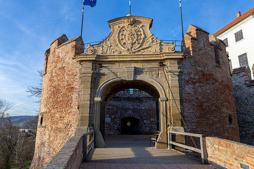 Castle of Siklos on a sunny winter day.