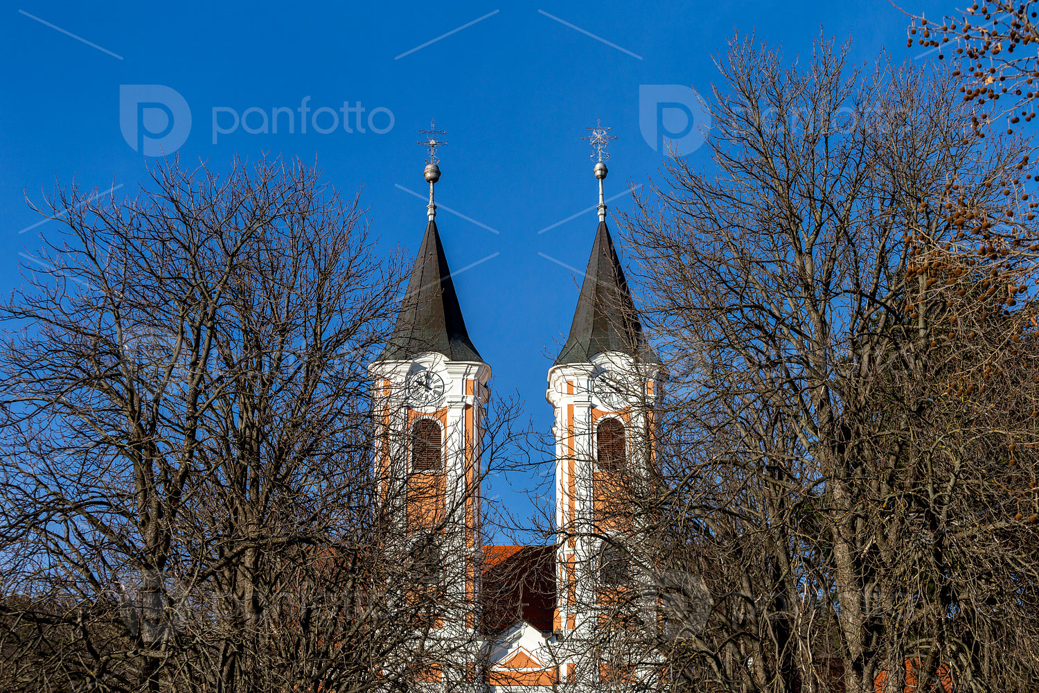 Facade of the Basilica of Mariagyud in Hungary