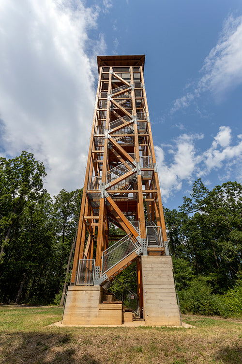 Prónay lookout tower in the Cserhát mountains
