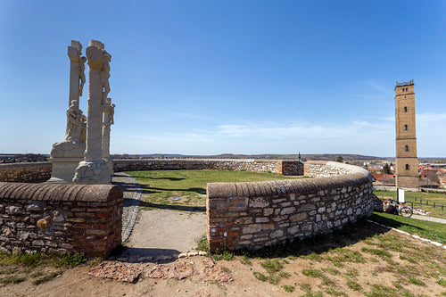 Statues on the calvary hill in Tata