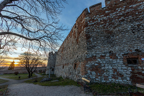 Castle of Siklos on a sunny winter day.