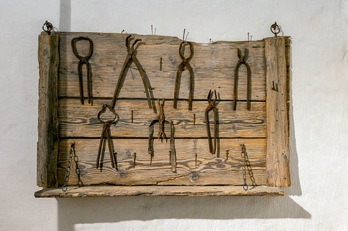 Tools of torture in the Thury castle