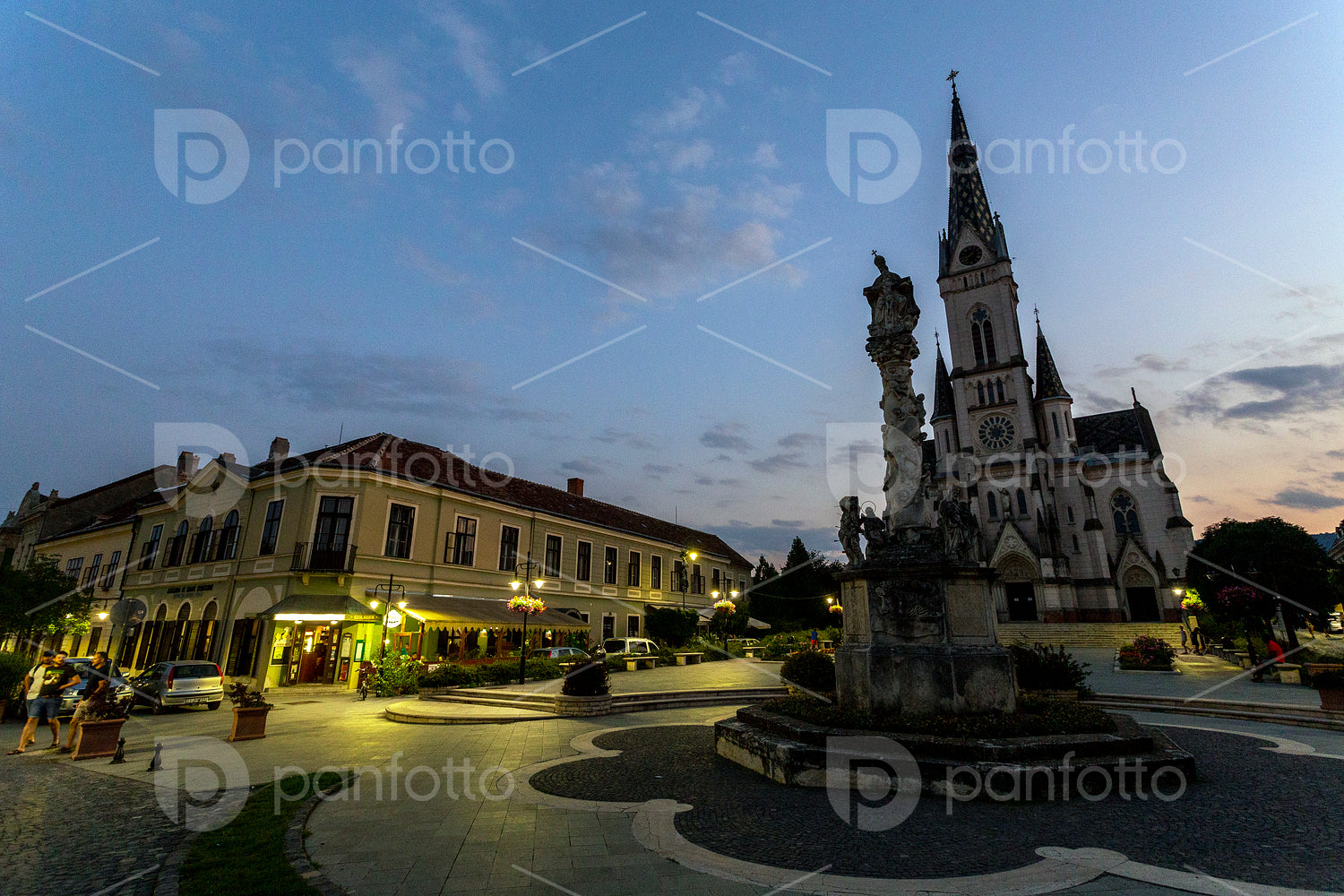 Sacred Heart Church in the old town of Koszeg