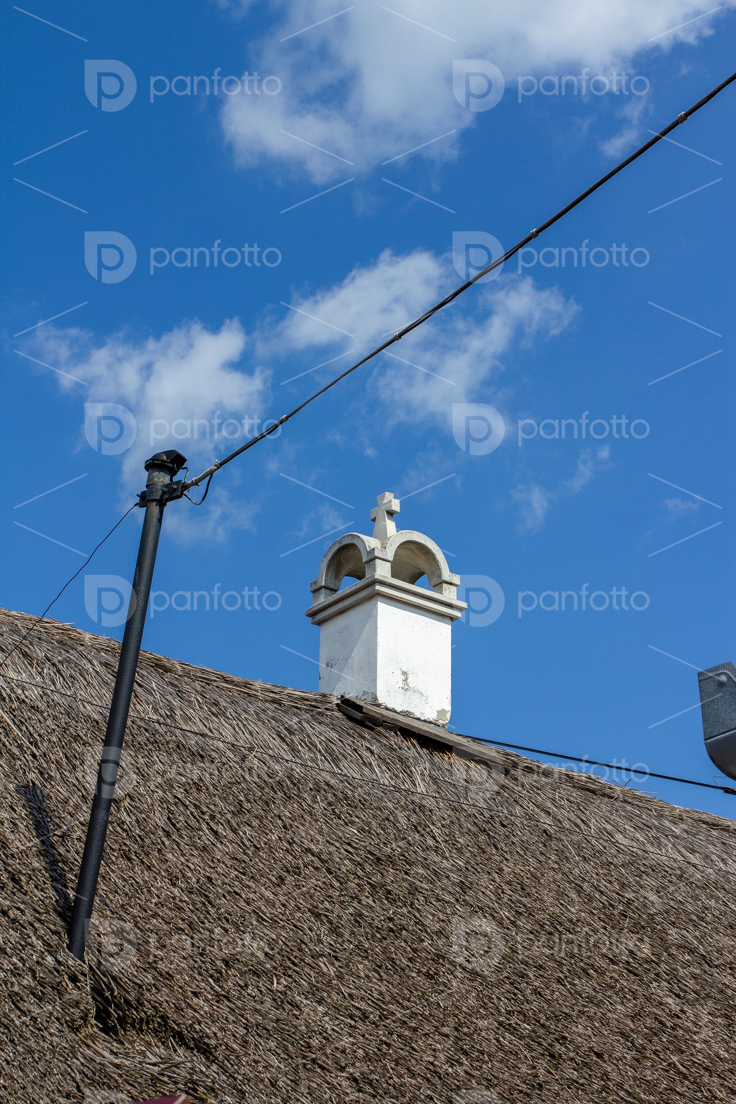 Traditional Matyo houses in Mezokovesd, Hungary.