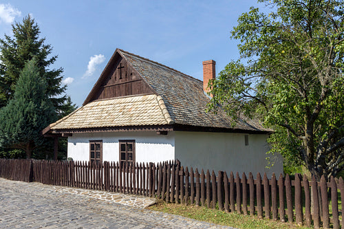 Traditional village house in Hollókő