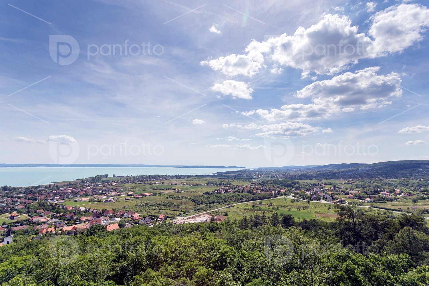 Lake Balaton from the Somlyo mountain