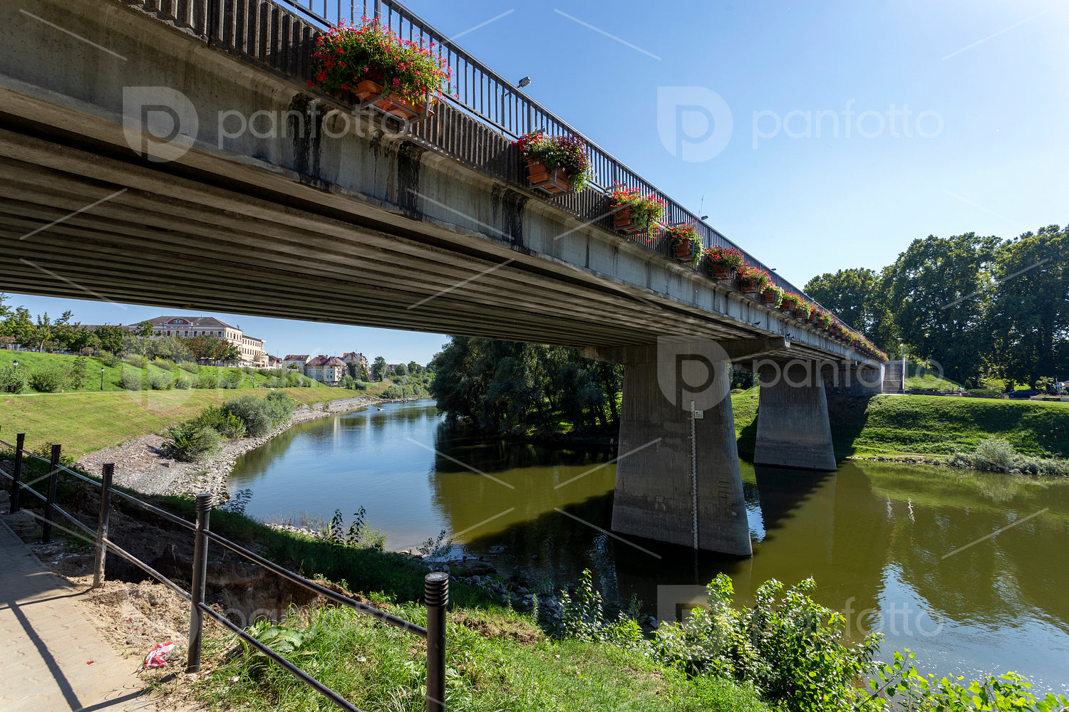 Petofi bridge on the Sugovica river in Baja, Hungary