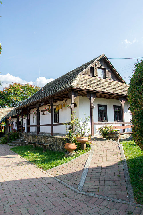 Traditional village house in Hollókő