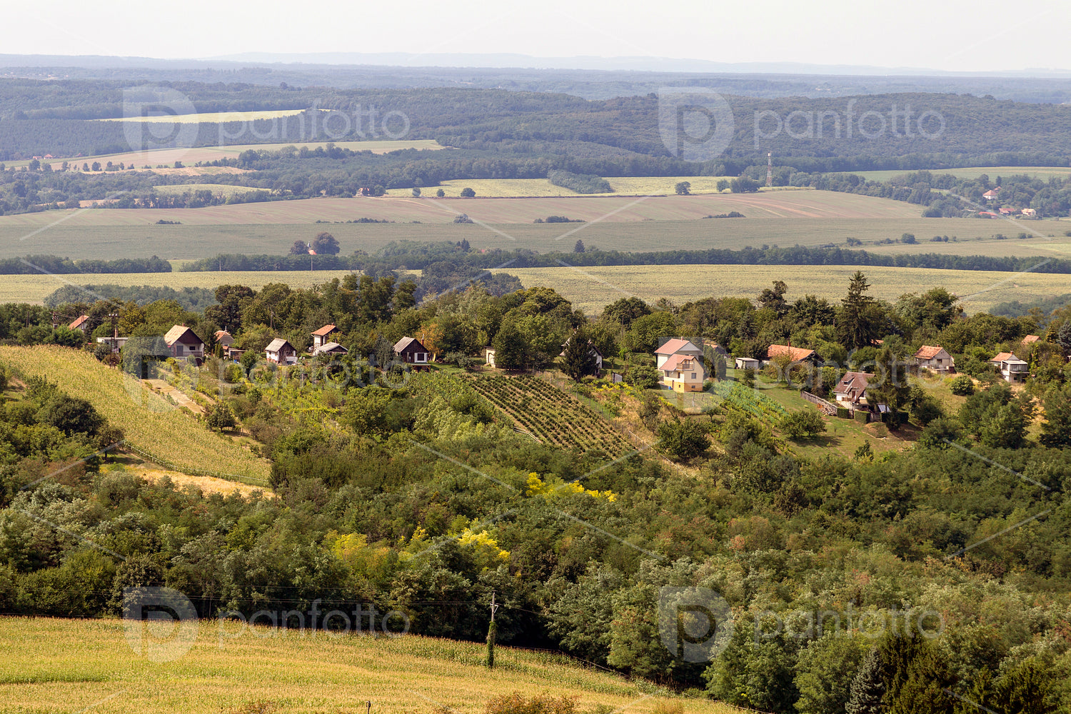 View of the Zala hills from the TV tower