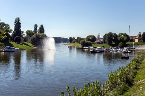 Sugovica riverbank in Baja, Hungary