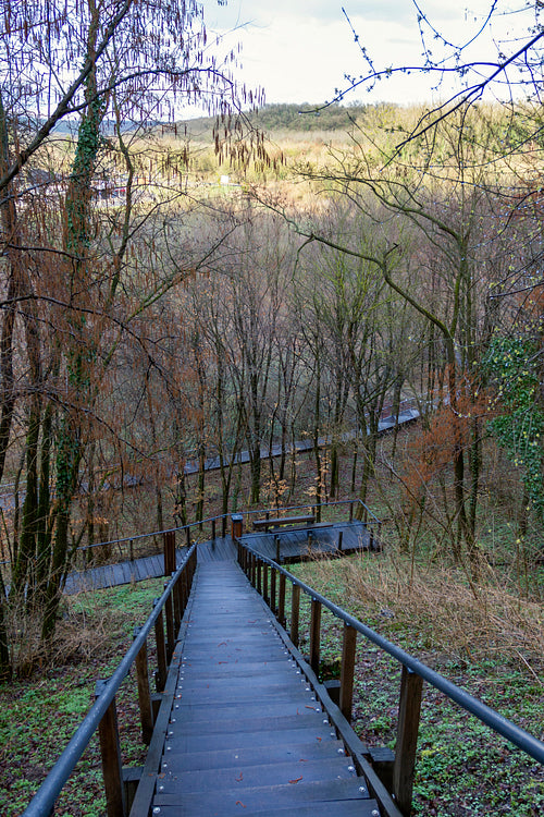 Wood pathwalk in Somogyvár