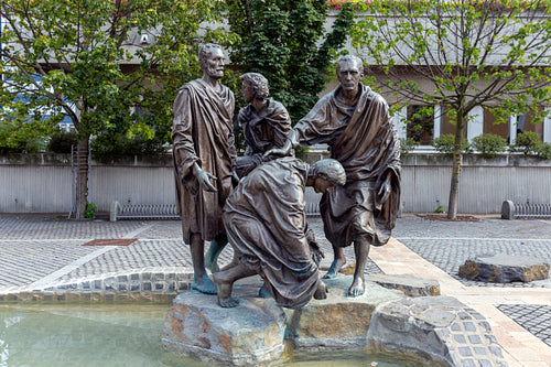 Citizens of Szombathely statue in Szombathely, Hungary