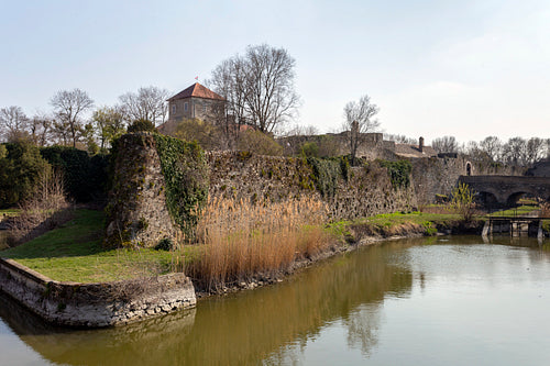 The castle of Tata on a sunny spring day