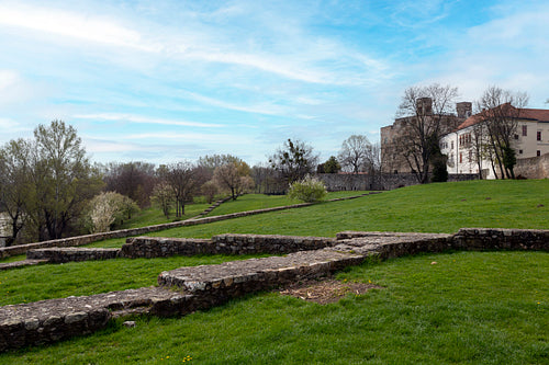 Stone walls of the Castle of Sárospatak