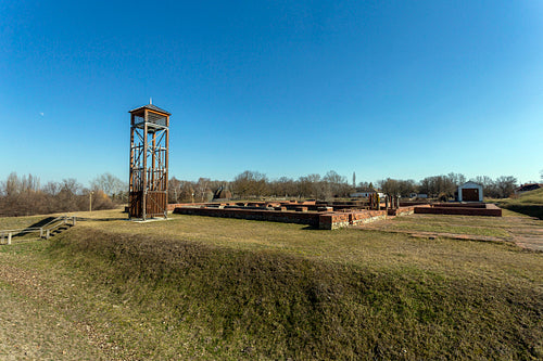 Ruins of the Benedictine monastery in Ópusztaszer