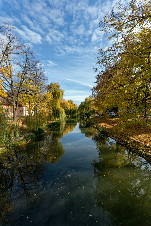 Autumn in Gyula on an sunny day