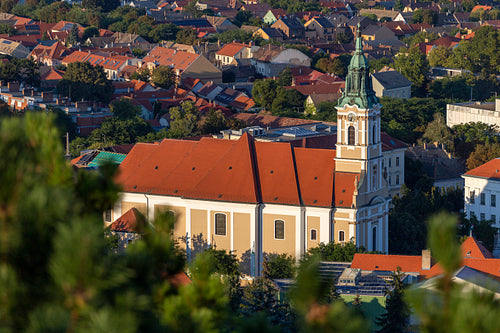 View of Szekszard, Hungary on a summer evening