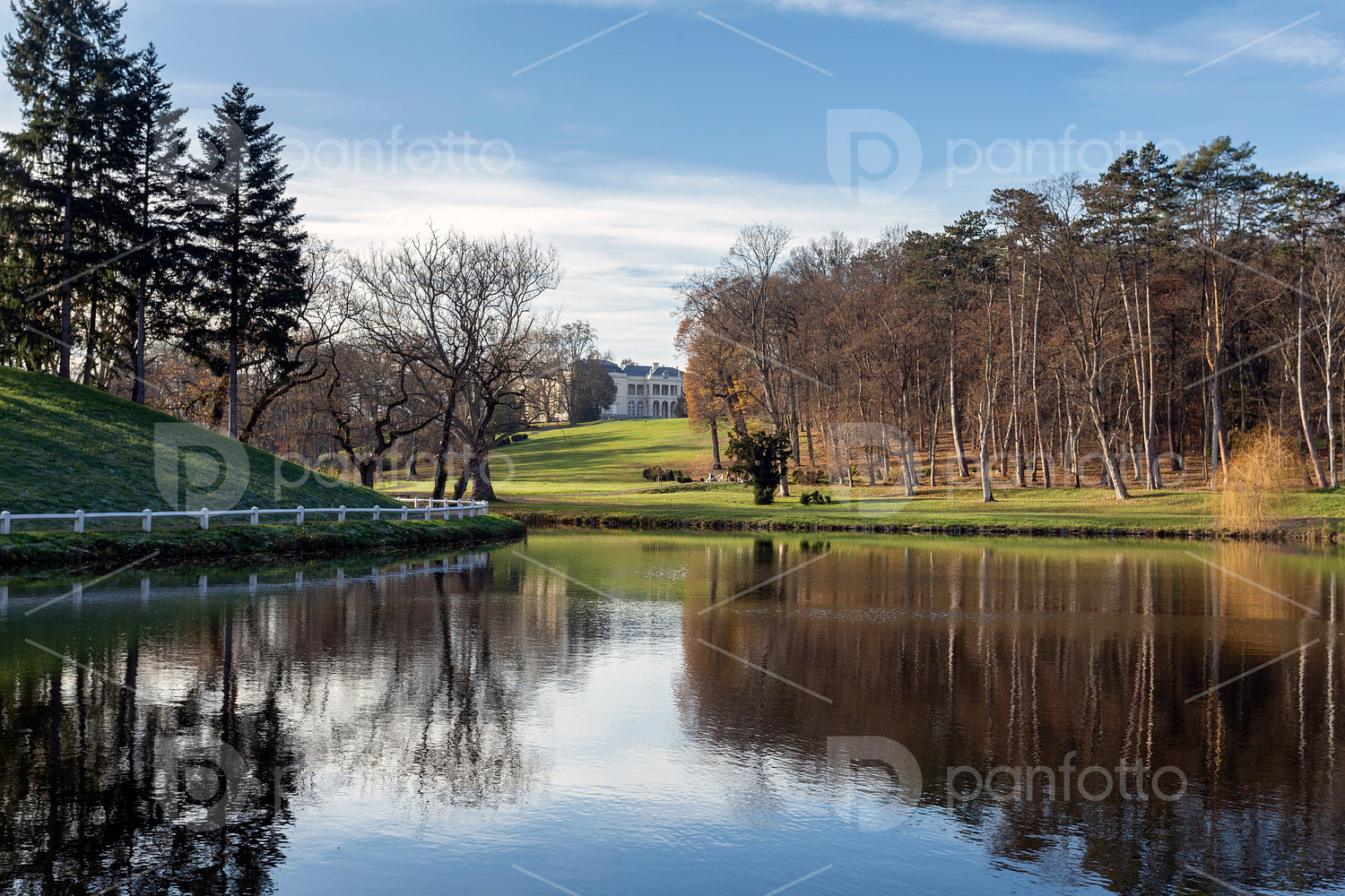 Lake at the Károlyi Castle in Füzérradvány