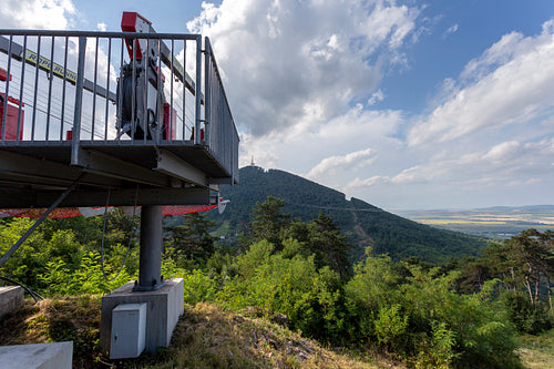 Zipline on the Szár-hegy in Sátoraljaújhely