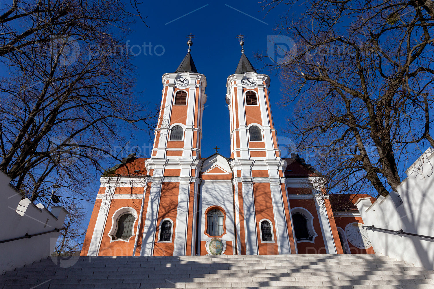 Facade of the Basilica of Mariagyud in Hungary