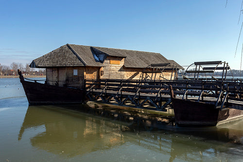 Boat mill on the river Danube