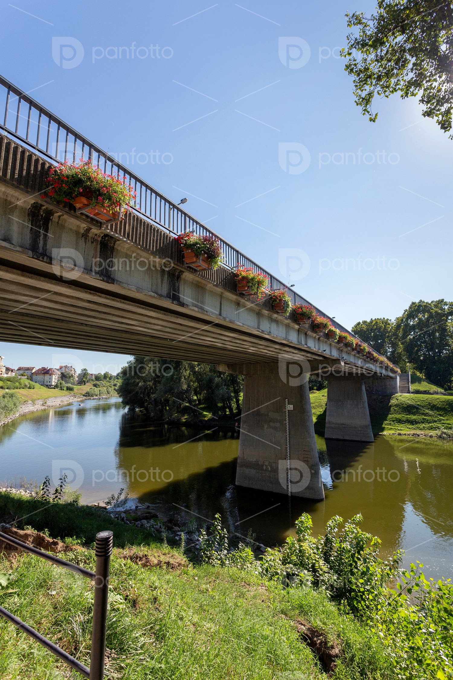 Petofi bridge on the Sugovica river in Baja, Hungary