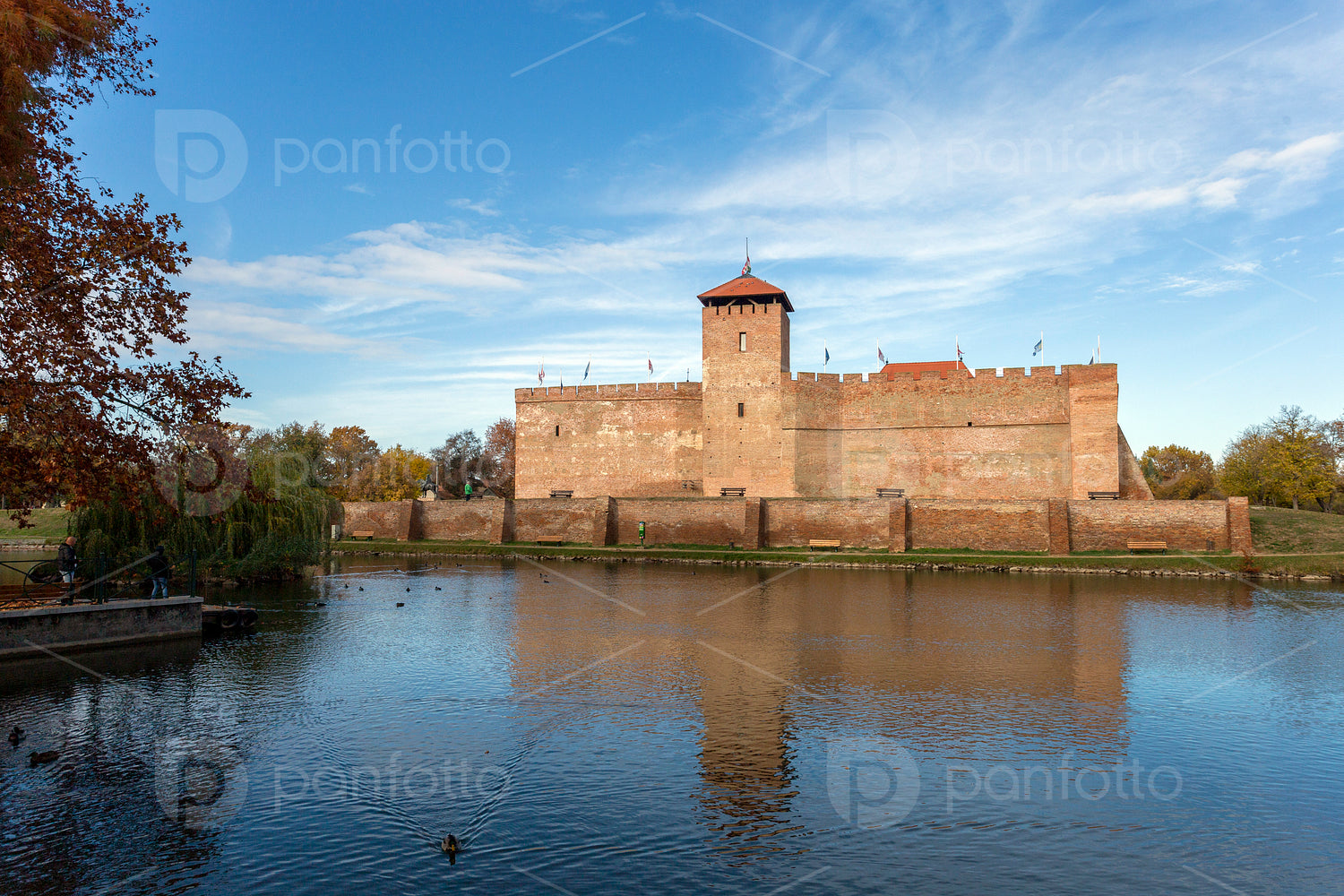 Gyula Castle in Gyula on an autumn day