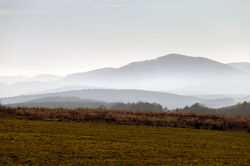 Winter landscape in the Zemplén mountains