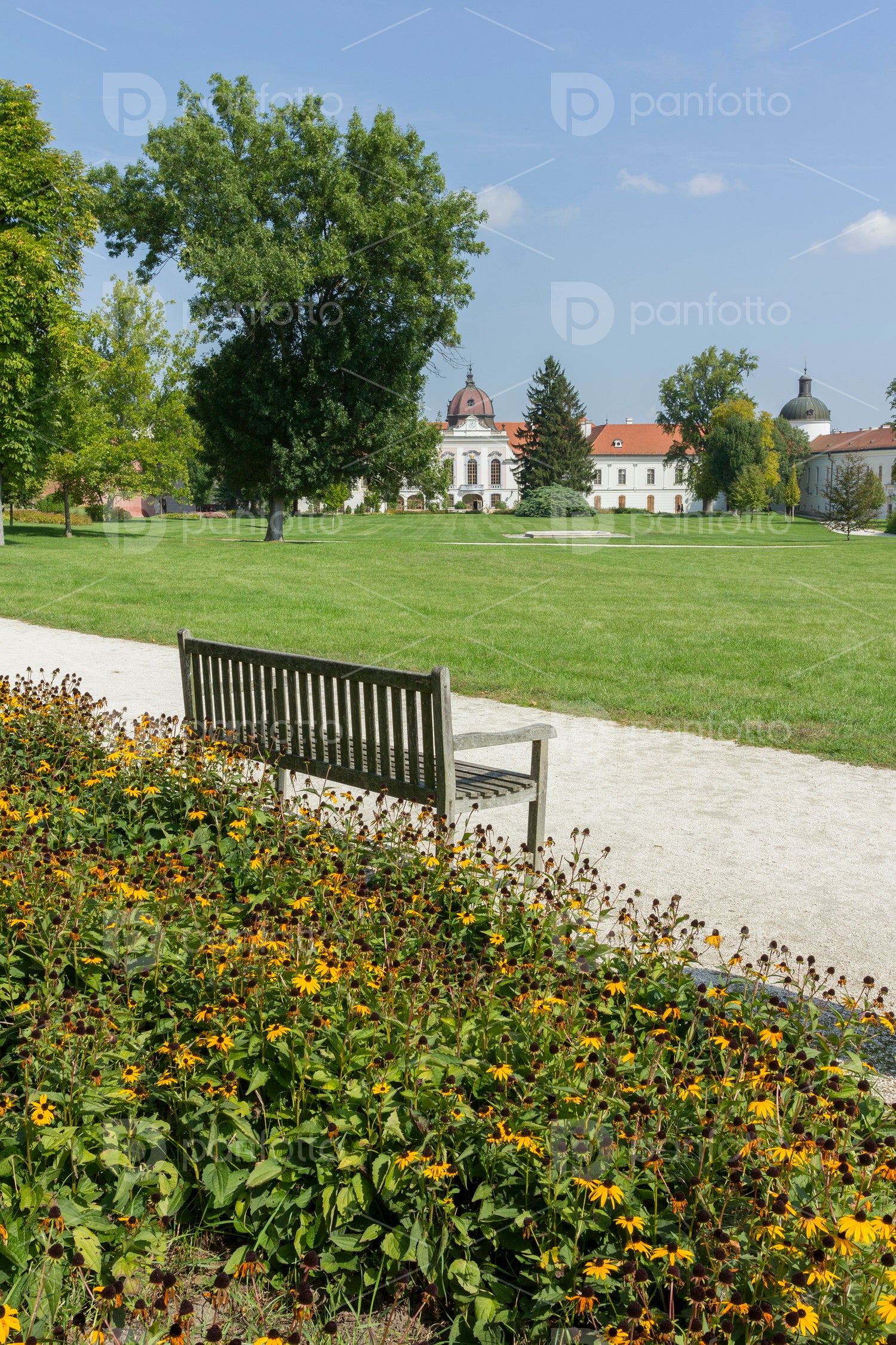 Bench in the Garden of the Royal Palace of Godollo
