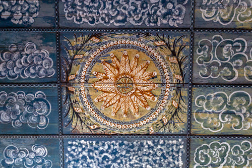 Coffered ceiling in Szentgyörgyvölgy