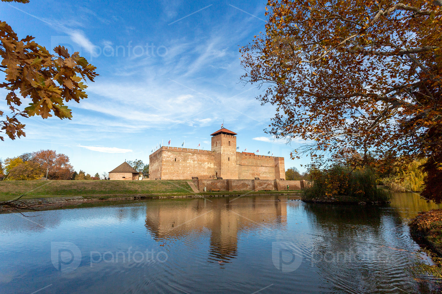 Gyula Castle in Gyula on an autumn day