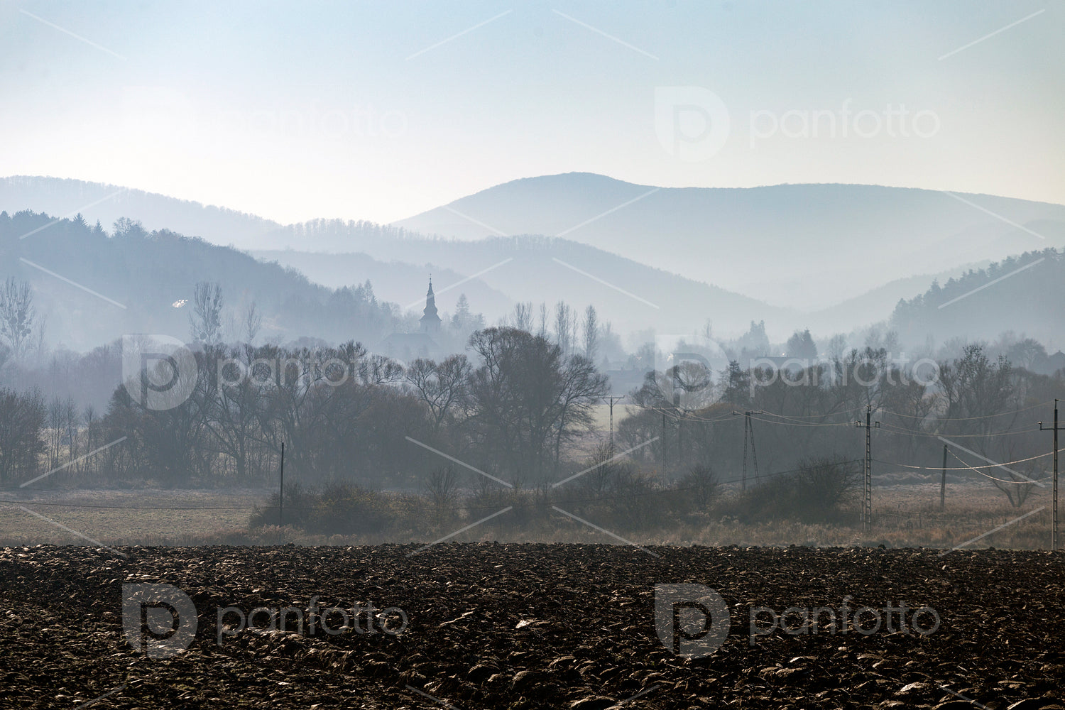 Winter landscape in the Zemplén mountains