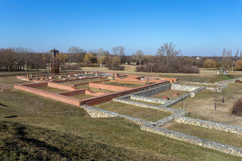 Ruins of the Benedictine monastery in Ópusztaszer
