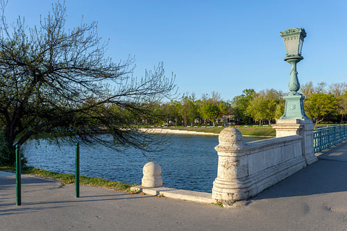 The city park in Budapest, Hungary