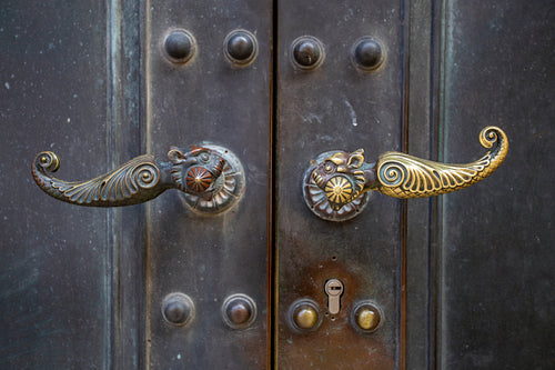 The  door of the Cathedral of Pecs