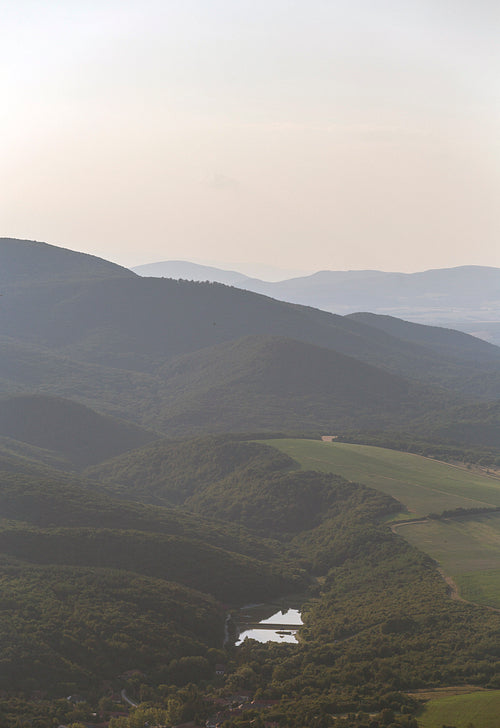 View of the Zemplén mountains from Sátoraljaújhely.