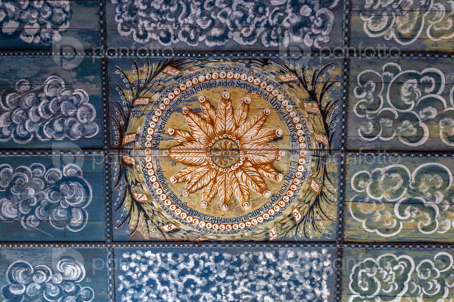 Coffered ceiling in Szentgyörgyvölgy