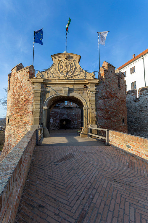 Castle of Siklos on a sunny winter day.