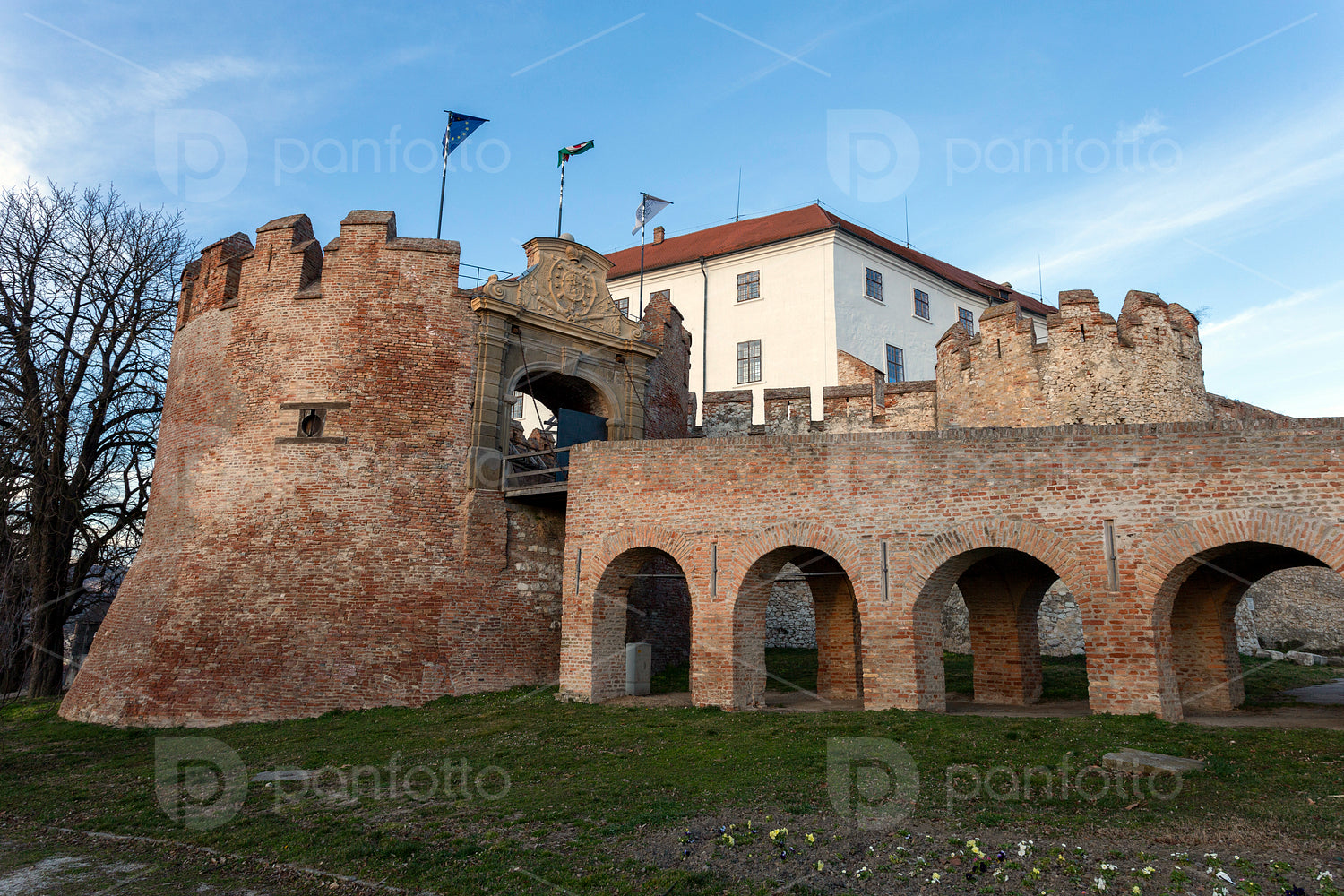 Castle of Siklos on a sunny winter day.
