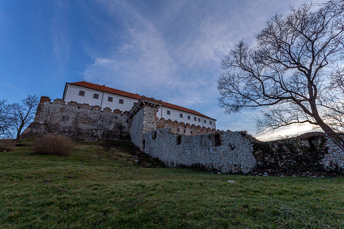 Castle of Siklos on a sunny winter day.