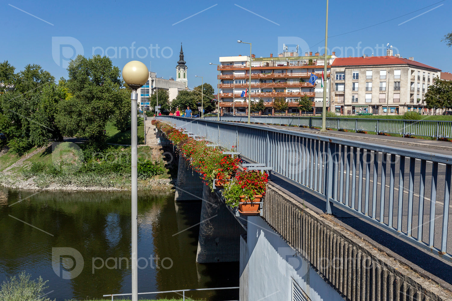 Petofi bridge on the Sugovica river in Baja, Hungary