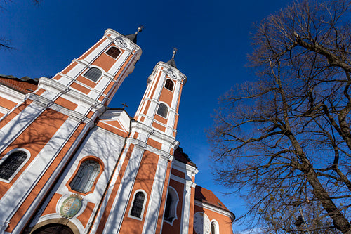 Facade of the Basilica of Mariagyud in Hungary
