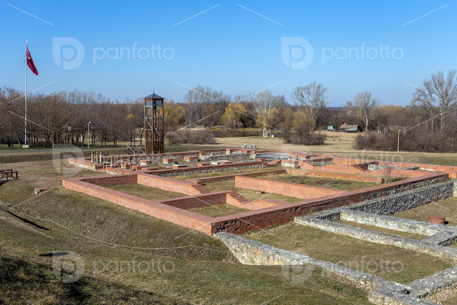 Ruins of the Benedictine monastery in Ópusztaszer